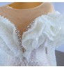 Jancember Rsm67280 Custom Luxury Mermaid Wedding Wedding Long Sleeve Bead Sequenant High -Quality Women Women