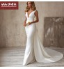 Droma ready to ship high quality fashion v-neck sleeveless sexy white 2021 girl wedding dress wholesale