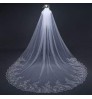 2022 Floral Print Round Neck Allurebridals Wedding Dress Embroidery Cathedral Train embroidered bridal gowns robe de mariage