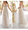 Fashion Gaun Pengantin Lace Embroidered Bride Gown Bondage Low Back Wedding Dress White