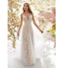 Fashion Gaun Pengantin Lace Embroidered Bride Gown Bondage Low Back Wedding Dress White