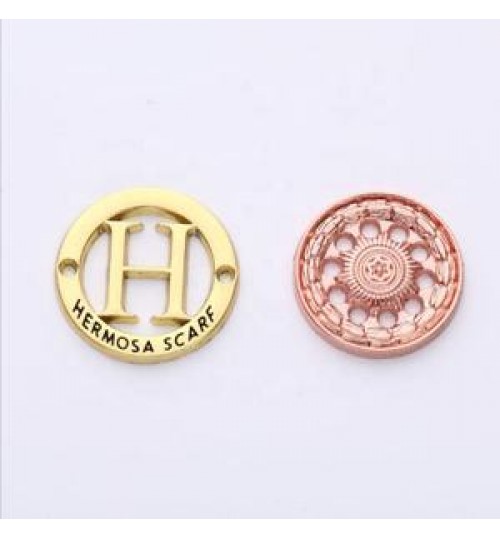 Wholesale Price Metal Badges Epoxy Cover Custom Metal LOGO For Garment & Processing Accessories