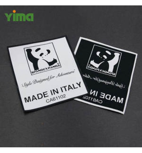 Free sample garment & processing accessories private clothing brand name logo damask woven tag garment labels