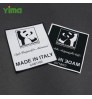 Free sample garment & processing accessories private clothing brand name logo damask woven tag garment labels