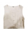 Ladies Simple Linen Button Dress For Women Made In Italy