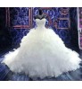 new style Luxury high-end custom wedding dress Princess dress pearl strapless Big trailing Bridal gown