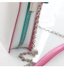 Made in Italy genuine leather clutch bag with chain shoulder strap multicolor handbag for women