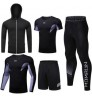 New active wear set men sportswear 5 piece mens athleisure workout clothes sport gym fitness sets for men t shirt ropas set