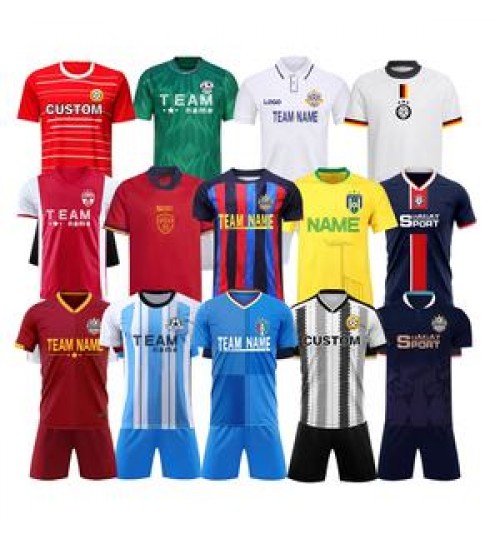 2022 World Cup Football Jersey Quick Dry Polyester Sportswear Men Soccer Wear Set Uniforms Custom Football Soccer Jerseys