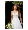 New Design Spaghetti Strap Simple Elegant A Line Bridal Gown Satin Evening Wedding Dress For Woman