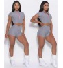 PASUXI Wholesale Activewear Sportswear 4 Piece Set Women Gym Fitness Sets Yoga Wear Workout Yoga Short Pants Set