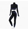 Amazon Fashion Sportswear Long Sleeve Zippered Active wear 2 Piece Set Activewear Women tracksuit Workout Gym Clothing