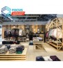 MDF material Wooden Men Clothing Shop Furniture Design Counter Garment Clothes Shop display Showcase