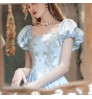 Bridesmaid Dress Female Bride Wedding Dress Usually wear Dream Princess Fashion Blue Catwalk Banquet Evening Dress Female