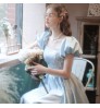 Bridesmaid Dress Female Bride Wedding Dress Usually wear Dream Princess Fashion Blue Catwalk Banquet Evening Dress Female