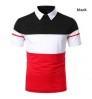 Summer Men's Clothing Two-color Splicing Ribbon Design Shirts Casual Short-sleeved Men's Custom POLO Shirts