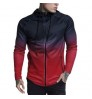 Fashion High Street gradient hooded jacket Spring and Autumn trendy coat casual zipper jackets plus size men's clothing