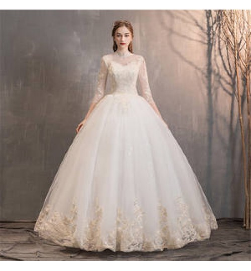 Wedding Apparel & Accessories Women wedding dress Fashion Styles Wedding Long Vintage Applique Bridal Gown long tail women brid