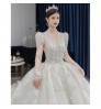 2022 new Court style wedding dresses in turkey wedding gowns dress bridal luxury long tail high waist plus size Wedding dress