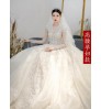 2022 new Court style wedding dresses in turkey wedding gowns dress bridal luxury long tail high waist plus size Wedding dress