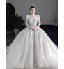 2022 new Court style wedding dresses in turkey wedding gowns dress bridal luxury long tail high waist plus size Wedding dress