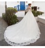 Long Tulle Bridal Wedding Dress Wilderly Bride Embroidery Gowns Wedding Cathedral Train AllureBridals sweetheartwedding gown