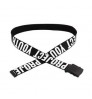 Belt Custom Wholesale Mens Colorful Letter Logo Printed Flip-Top Cotton Fabric Canvas Web Belt