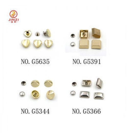 Handbags metal accessories factory wholesale fashion metal pop rivets and studs for bags/purse/garment