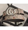 New g brand 1:1 luxury fashion unisex accessories waist ladies/metal flat buckle famous men's belt printed belt