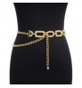 Metal Chain Dress Accessories Women Casual Punk Gold Belt