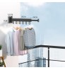 Clothes Cloth Super September Space Saving Aluminum Home Laundry Folding Clothes Hanger Wall Mount Retractable Cloth Drying Rack