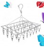 Clothes Popular Metal Clothes Pegs 4mm Wire Frame Square Sock Hanger With 30 Clips