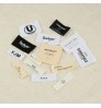 Custom logo clothes tagger white name size labels woven necklabels garment accessories tags for clothing woven