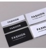 Custom logo clothes tagger white name size labels woven necklabels garment accessories tags for clothing woven