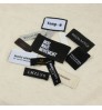 Custom logo clothes tagger white name size labels woven necklabels garment accessories tags for clothing woven