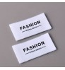 Custom logo clothes tagger white name size labels woven necklabels garment accessories tags for clothing woven