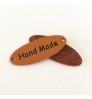 DIY Accessories Embossed Logo Clothing Leather Patches Handmade Leather Label For Children Clothes