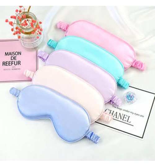 1pcs multiple colour ear muff & eye masks silk eye mask