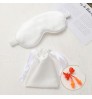 3PCS artificial silk eye mask cloth bag earplugs travel portable shading eye mask set home sleep eye mask