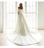 China factory luxury new design off shoulder breathable short sleeve bohemian wedding dress