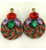 Colorful Crystal Earrings High-quality ethnic Rhinestone Handmade Round Drop Earring summer Jewelry Accessories For Women