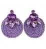 Colorful Crystal Earrings High-quality ethnic Rhinestone Handmade Round Drop Earring summer Jewelry Accessories For Women