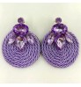 Colorful Crystal Earrings High-quality ethnic Rhinestone Handmade Round Drop Earring summer Jewelry Accessories For Women