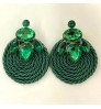 Colorful Crystal Earrings High-quality ethnic Rhinestone Handmade Round Drop Earring summer Jewelry Accessories For Women