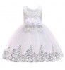 European style girl wedding dress for kids lovely birthday party sleeveless tutu dresses for child clothing 2-10 years old