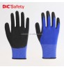 Gloves Hot-selling 13G Red Polyester Latex Crinkle Coated Safety Hand Protective Work Garden Gloves