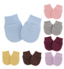 Wholesale Newborn Baby Cotton Plain Soft Anti-scratch Mittens Gloves