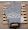 Youki 2021 Winter Magic Gloves Touch Screen Women Men Warm Stretch Knitted Wool Mittens Decorative pattern acrylic Gloves