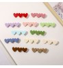 Korean Style Heart Shaped 12 Colors Hairgrips Ladies Hair Accessories Duckbill Clip Plastic Resin Hair Clips