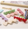 Korean Style Heart Shaped 12 Colors Hairgrips Ladies Hair Accessories Duckbill Clip Plastic Resin Hair Clips